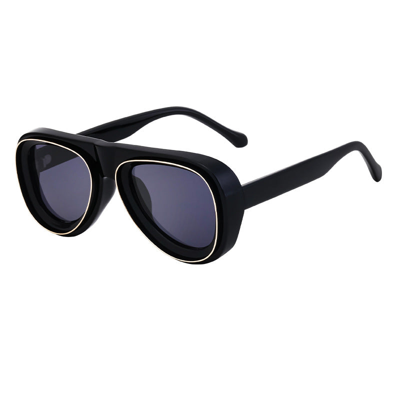 Lunettes de soleil Aviator de style européen et américain pour hommes