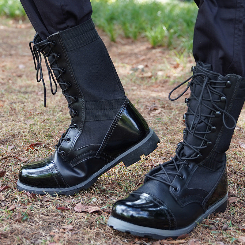 Tactical Grande Taille Noir Haut Haut-Haut Desert Bottes de combat relevées