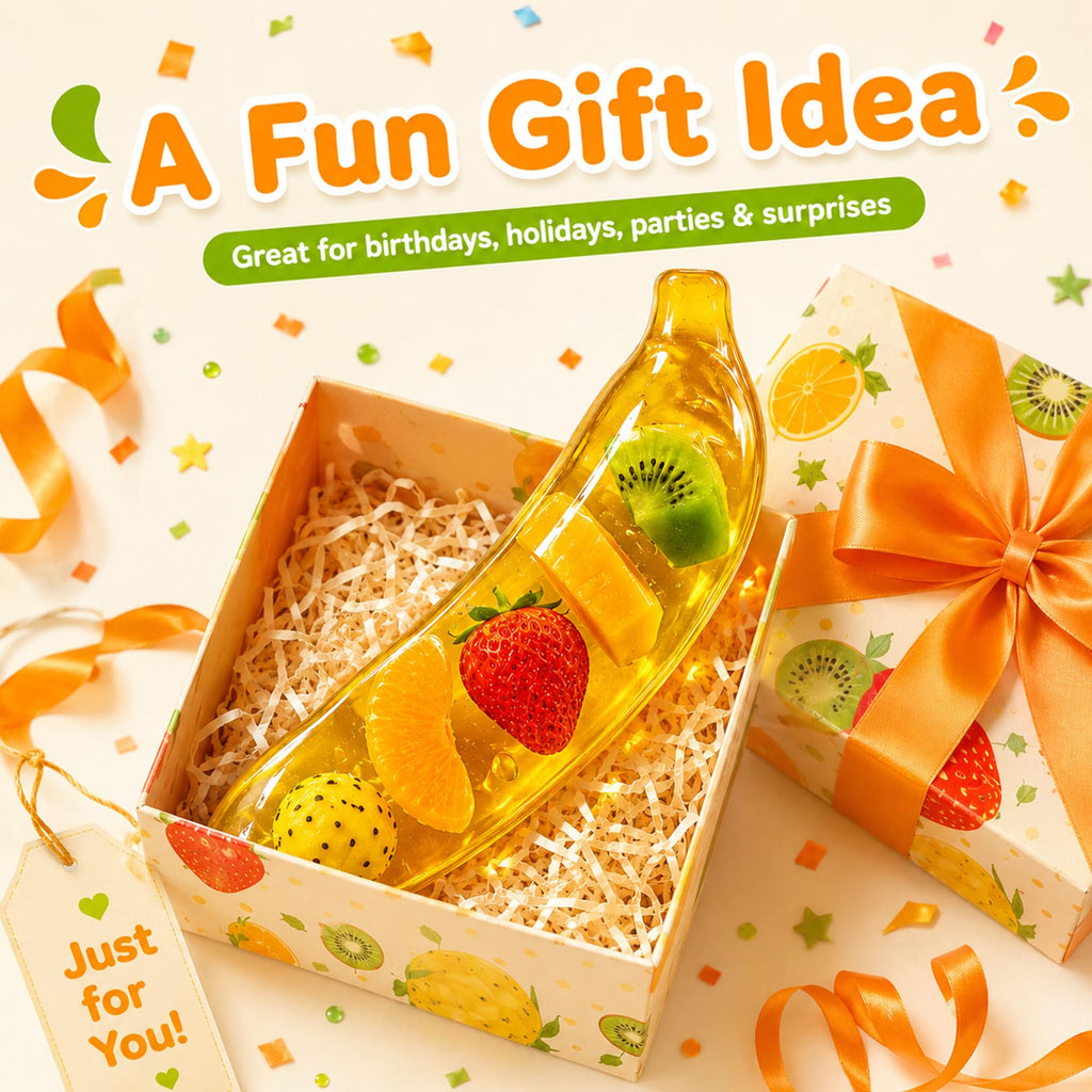 Jouet Banana, Jouets géants Banana Fidget,6.3 Pouce douce Jumbo Banana Squeeze jouet sensoriel, sucre