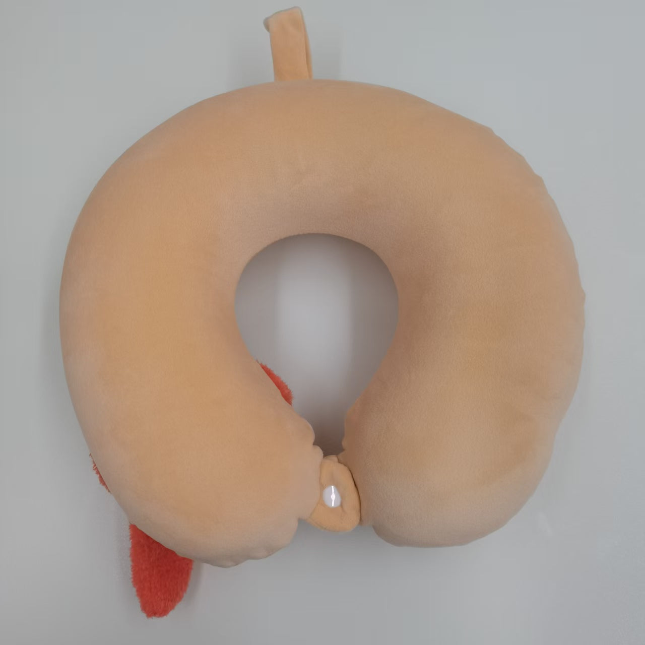 Ours mignon avec écharpe rouge et bonnet de sommeil Oreiller de cou UShaped