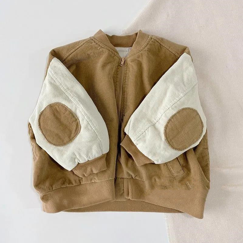 Veste Corduroy Trendy Automne Hommes Baseball Uniforme Femmes
