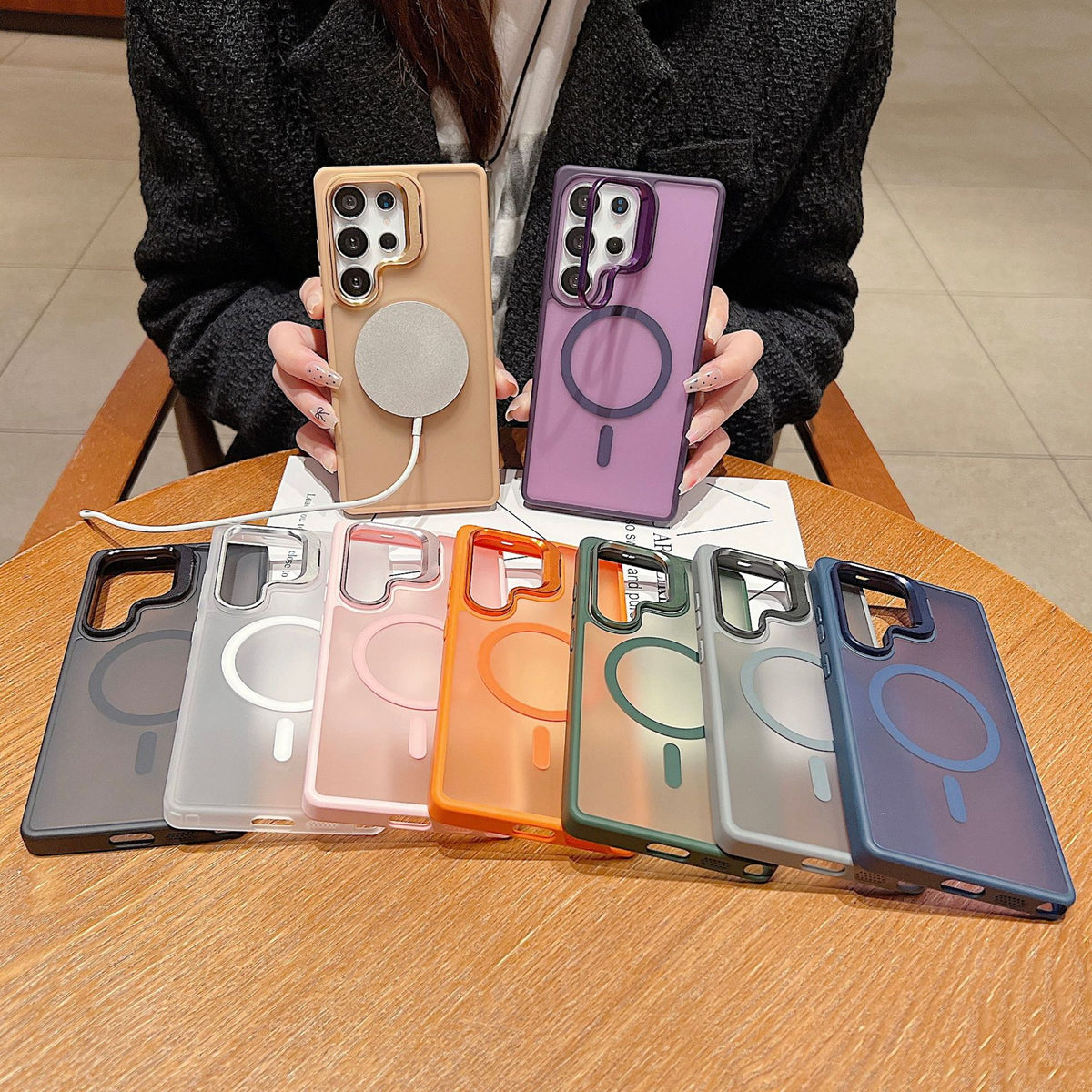 Couverture de protection anti-chute Cas de téléphone à aspiration magnétique