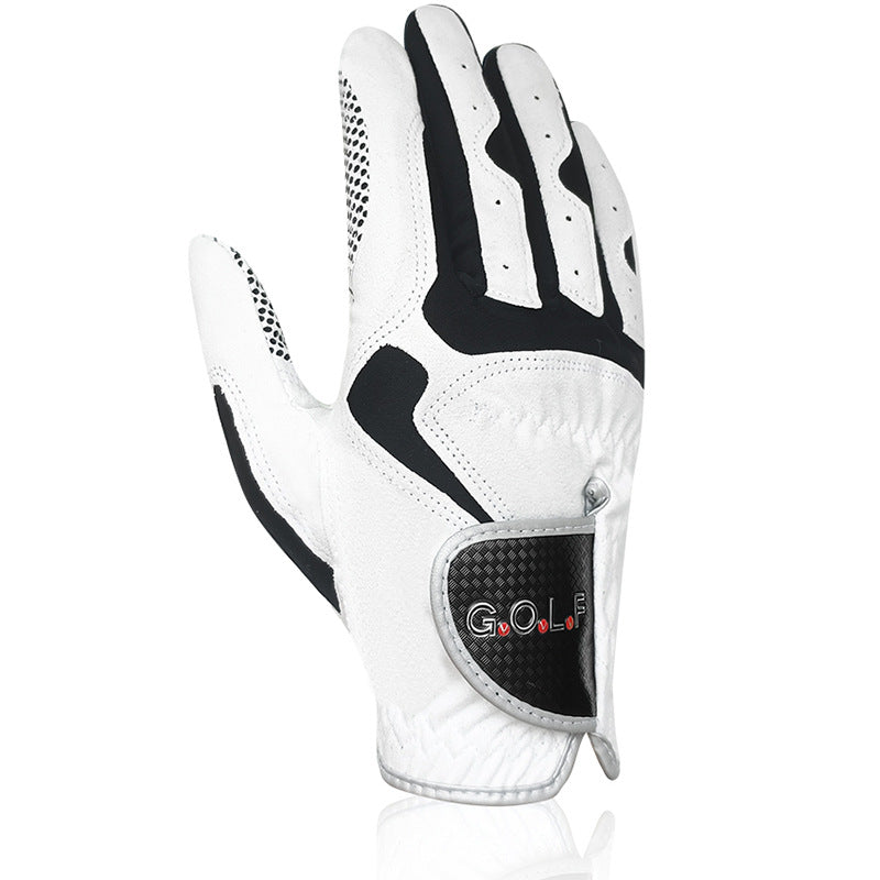Tissu en microfibre avec particules antidérapantes Gants de golf respirants