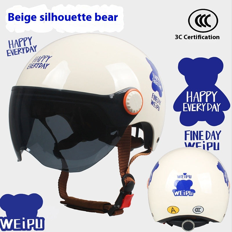 Cute Cartoon Windscreen Casque de voiture électrique