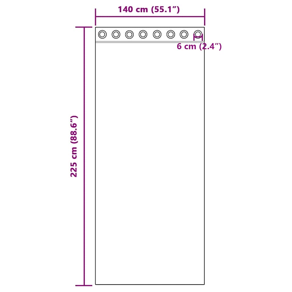 Rideaux voilés avec oeillets
