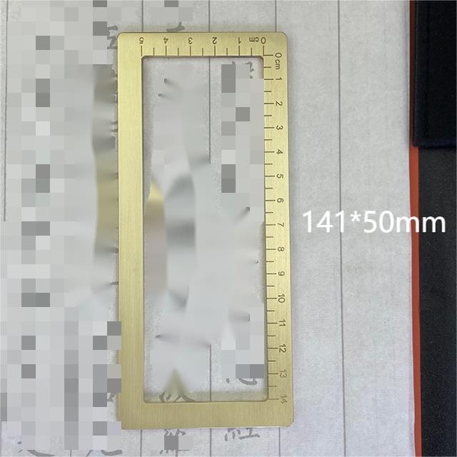 Brosse de poids et échelle de papier de calligraphie en laiton