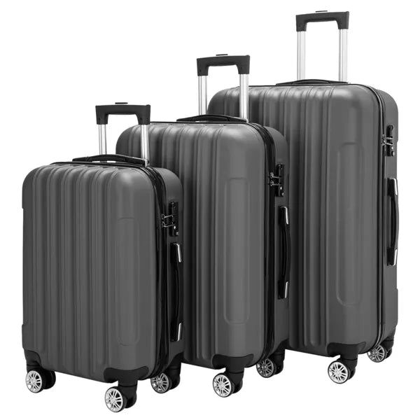 3-in-1 Multifunctional Large Capacity Luggage Suitcases Dark Gray