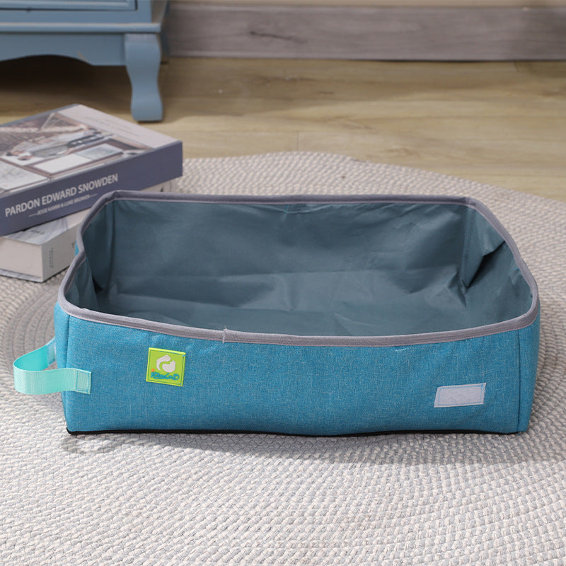 Boîte à litière pliable pour chat Oxford