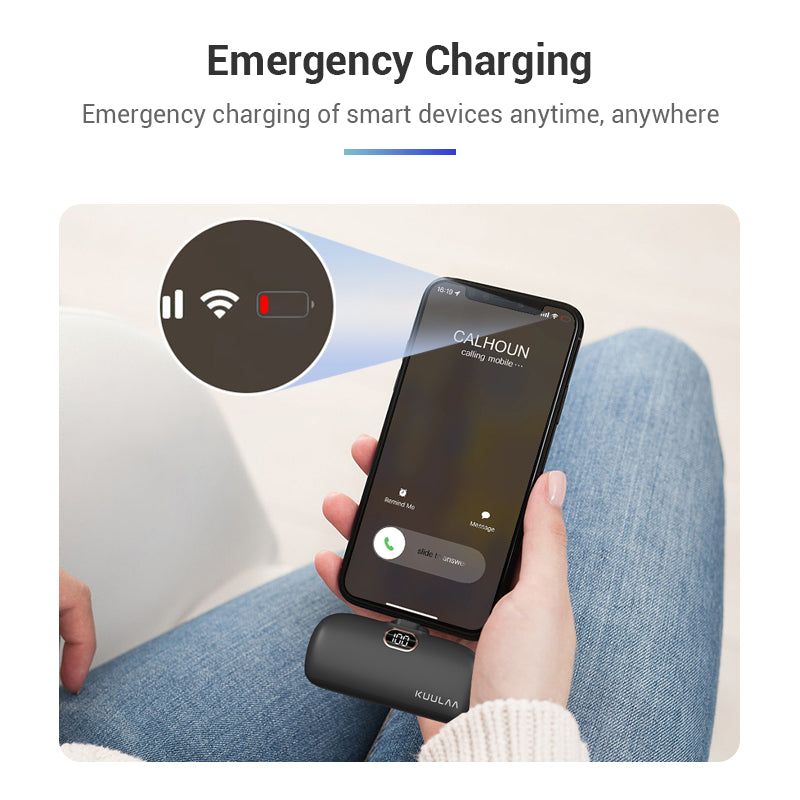 Pocket Portable Capsule Power Bank avec Interface