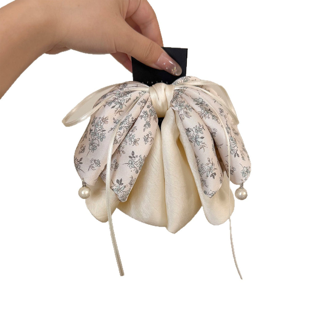 Ruban Bow cheveux Clip polyvalent doux et subtilement luxueux pour les femmes
