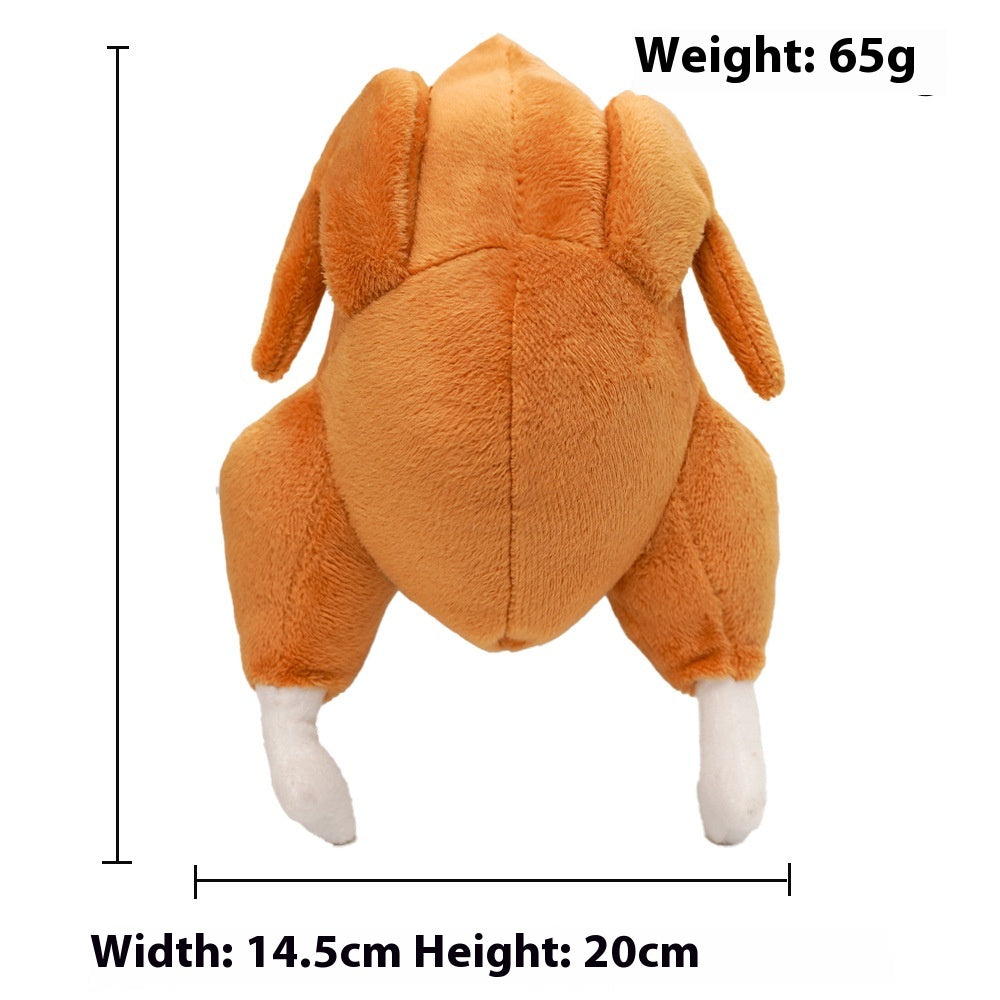 Jouet de peluche à croquer pour le poulet rôti