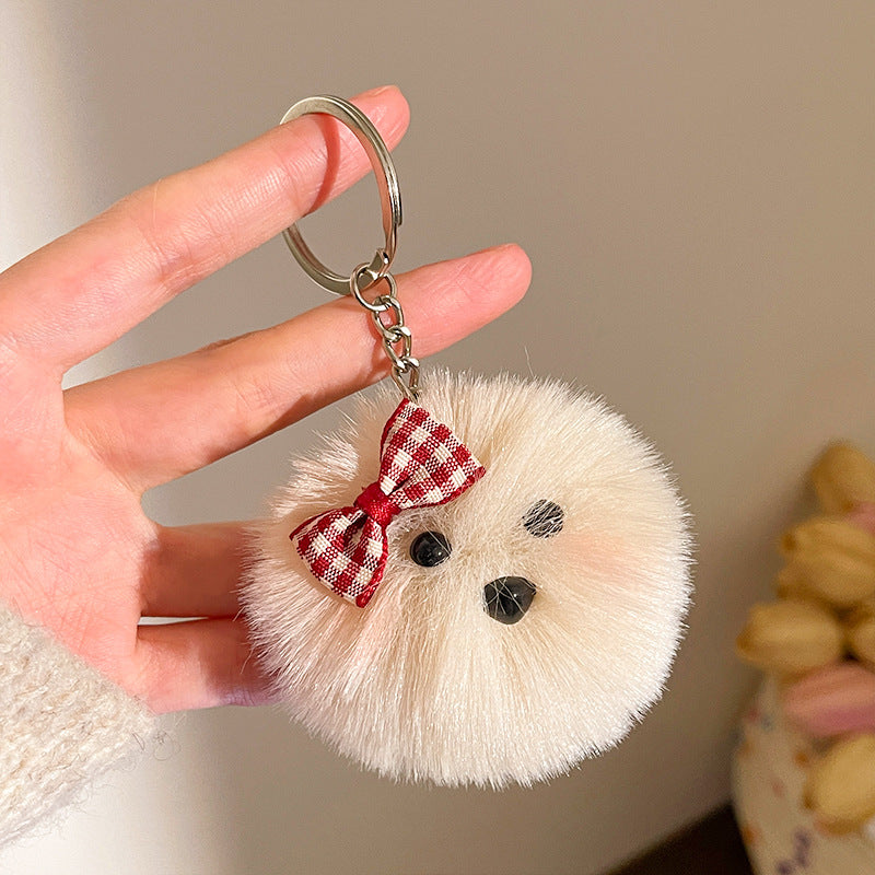 Cartoon en peluche Pom-pom sac porte-clés