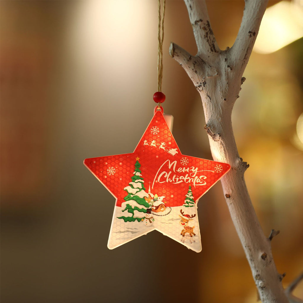 Décoration de Noël Pendentif lumière de nuit bar boutique fenêtre Holiday Tree dress-up fournitures Sc