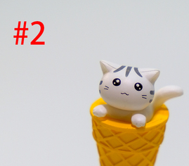 Cartoon Crème glacée Poupée de chat Casquette tridimensionnelle