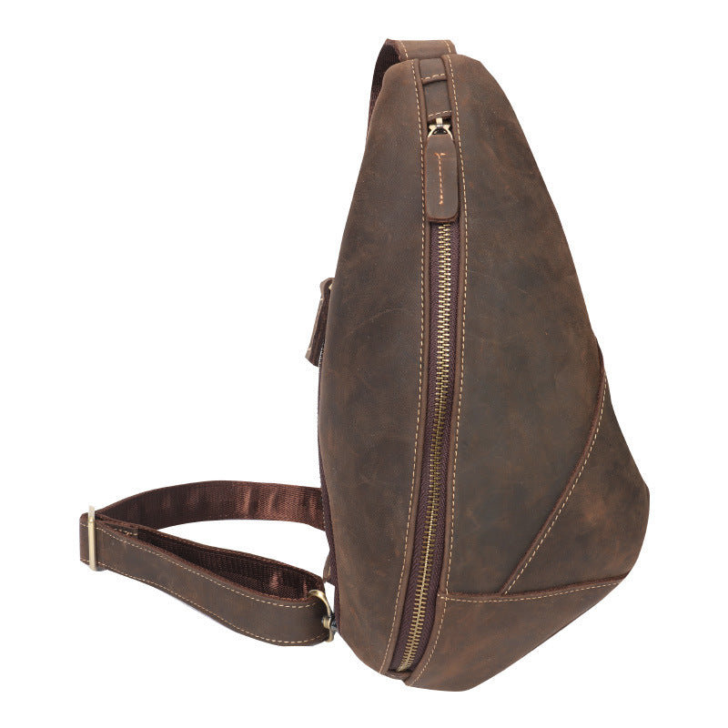 Cuir véritable hommes Mercedes-Benz Pattern Crossbody Sac