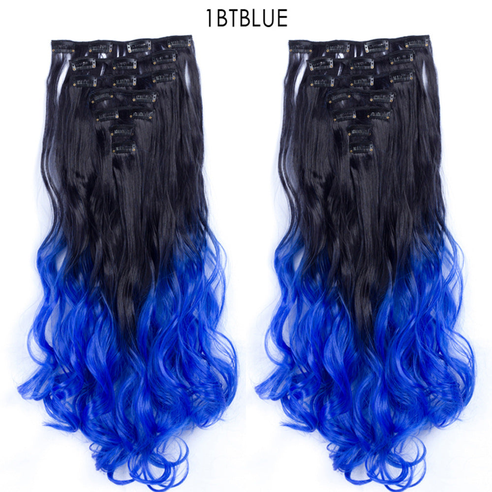 Long cheveux bouclés Rideau de soie haute température