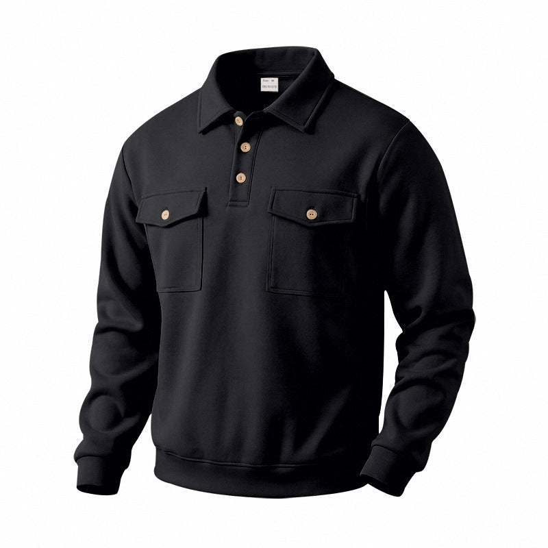 Homme Outdoor Casual Commuter Retro Sweatshirt à manches longues