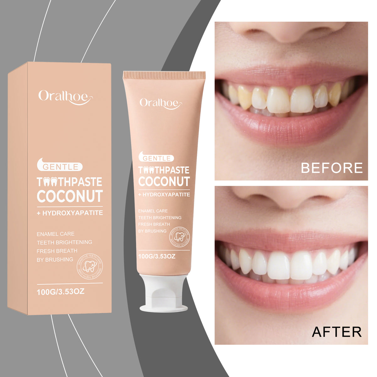 Coconut whitening toothpaste
