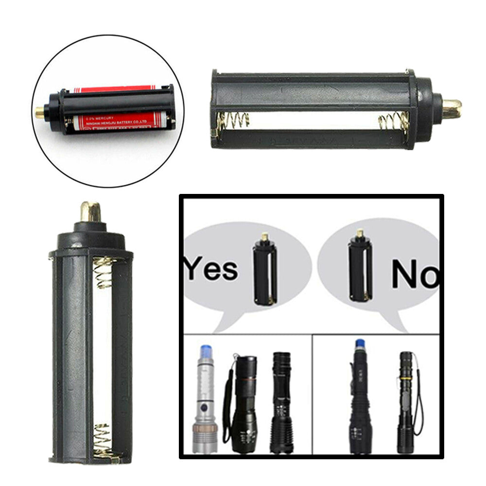 10pc 3 AAA porte-batterie boîtier cylindrique cas en plastique pour lampe de poche ronde circulaire