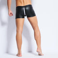 Lingerie en cuir pour hommes Short en cuir vernis ouvert