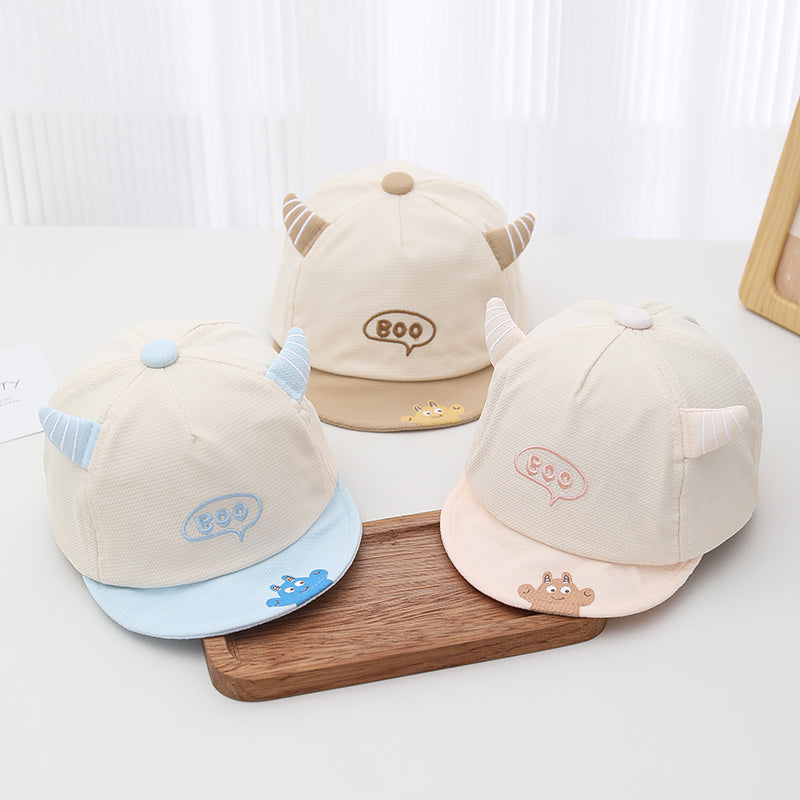 Les garçons et les filles en forme de corne décoratif Monstre de dessin animé Casquette de baseball pour enfants avec un mignon