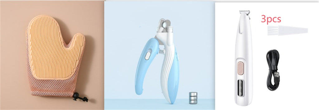 Animaux de compagnie Paw Trimmer avec lumière LED entièrement imperméable aux cheveux de chien Trimmer avec LED Display Dog