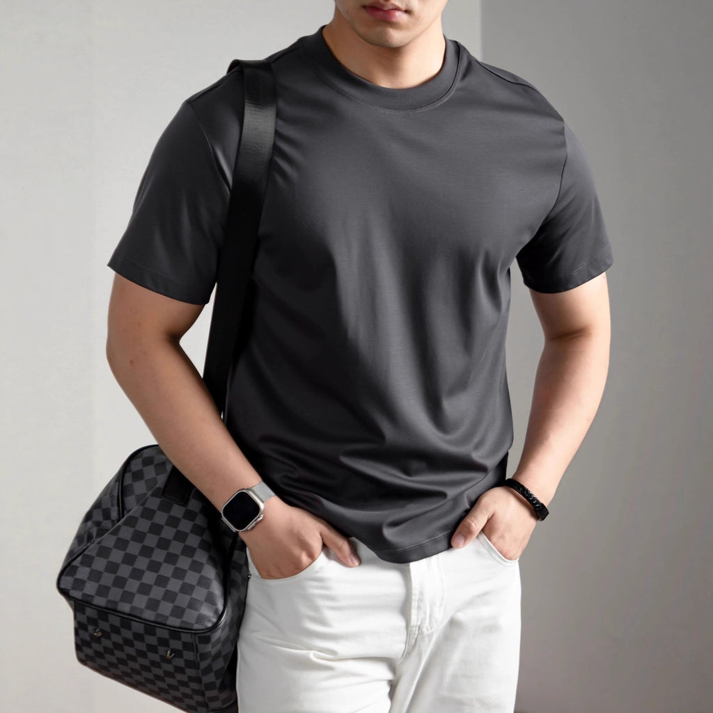 T-shirt Viscose à manches courtes pour homme haut de gamme