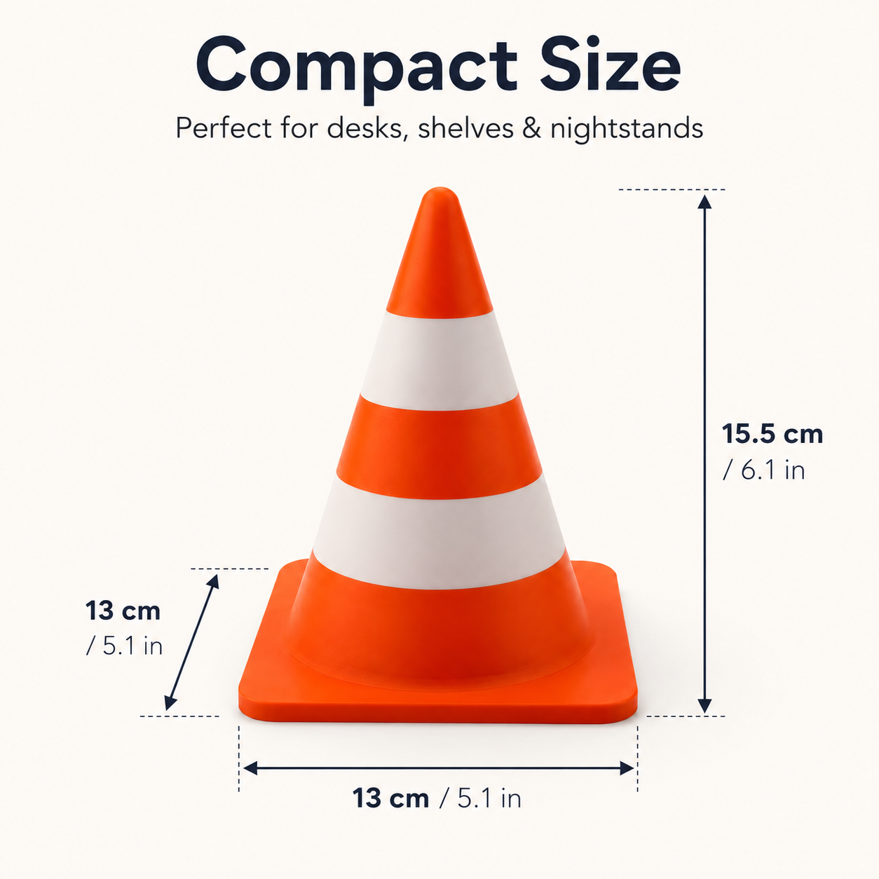 Lampe à cône de circulation rétro imprimée 3D
