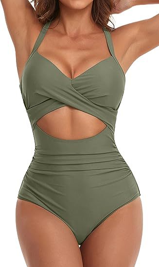 Maillot de bain monocolore pour femmes de style européen et américain avec un panneau sans dos
