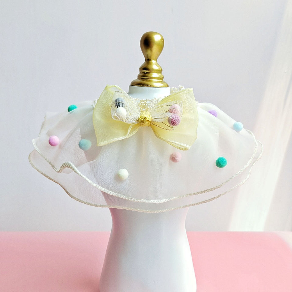 Collier de chat Bow Décoration d'été Écharpe de chien Dentelle Pet Accessoires
