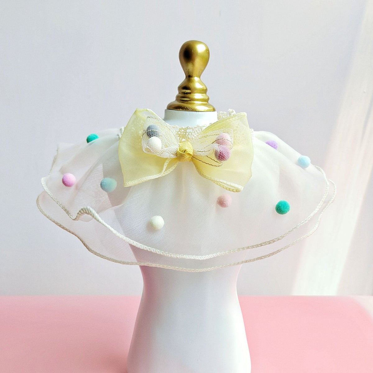 Collier de chat Bow Décoration d'été Écharpe de chien Dentelle Pet Accessoires