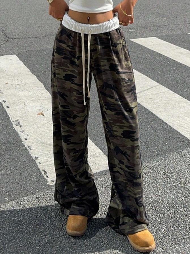 Pantalon de longue durée en drapée rétro pour femmes
