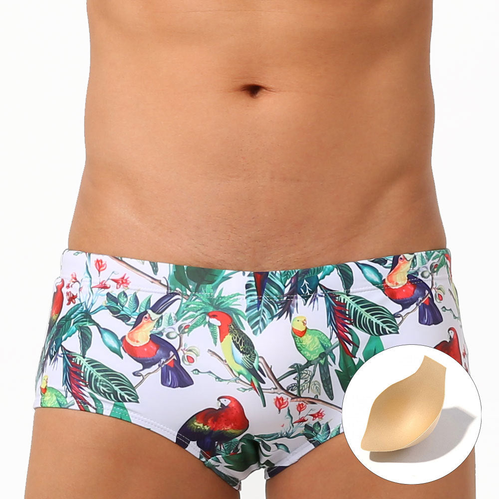 Flower-bird Imprimer Fashion Petit Boxer pour Homme