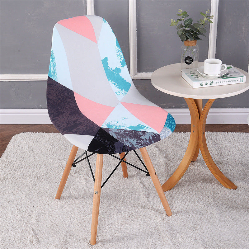 Couverture moderne de chaise en coque élastique imprimée simple