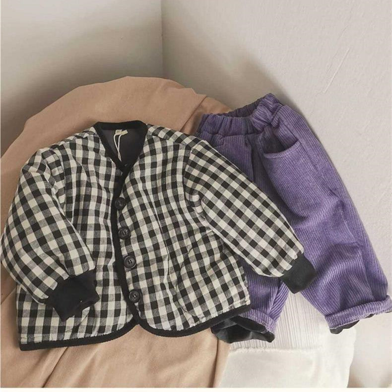 Élégant vêtement de coton rembourré Tout-appariement Coréen style bébé pour enfants