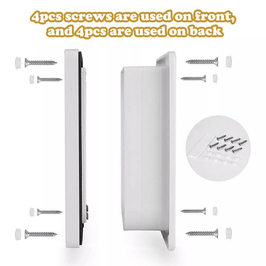 XL Pet Door 4 Way Locking Small Medium Large Cat Flap Magnétique White Frame