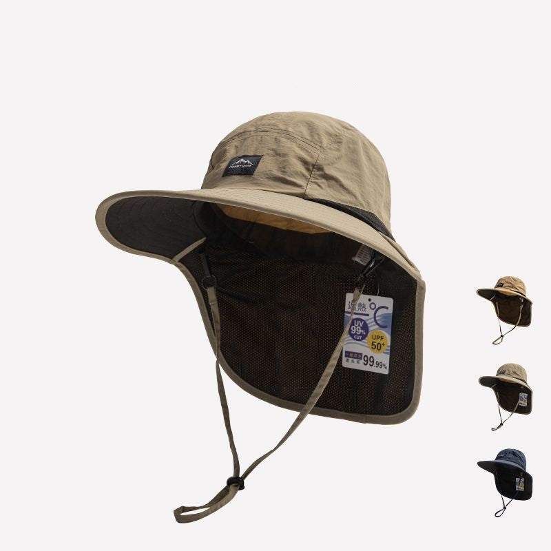 Chapeau extérieur de protection solaire avec chapeau de pêcheur de garde de cou