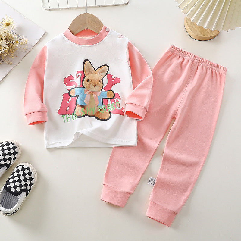 Costume pour enfants Pure Cotton Vêtements pour bébés Vêtements de salon chauds Vêtements d'automne Vêtements pour enfants