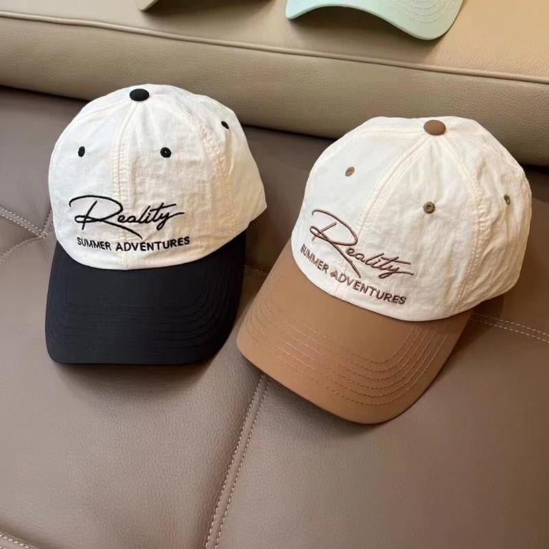 Style Instagram Brodé Lettre Patchwork Quick-dry Casquette de baseball