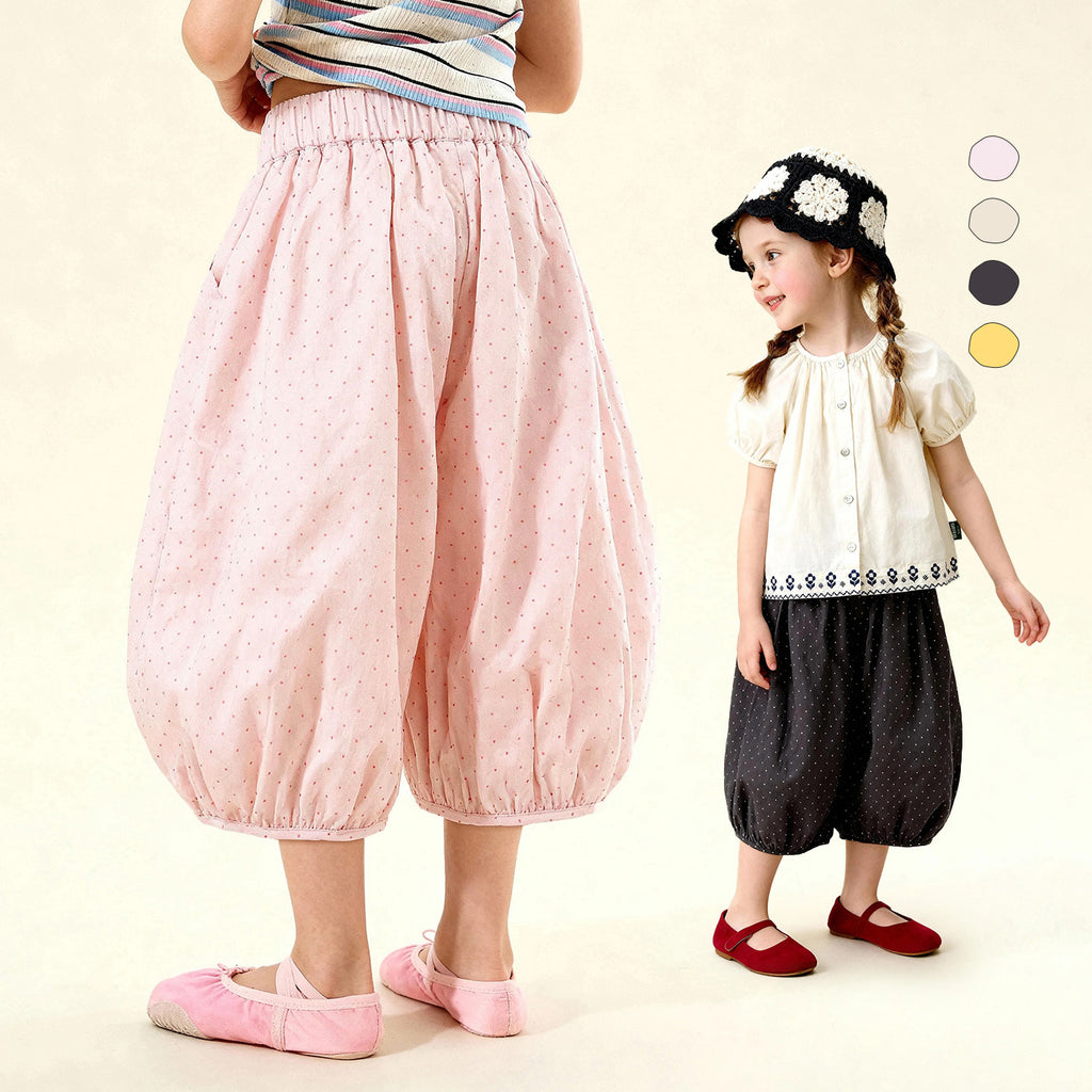Striped Polka-dot Solide-couleur enroulé Casual Bloomers tous les jours