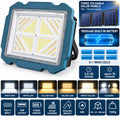 Puissance solaire Rechargeable Display Batterie Power Bank Fonction LED Lumière de travail W8151 4 Bleu