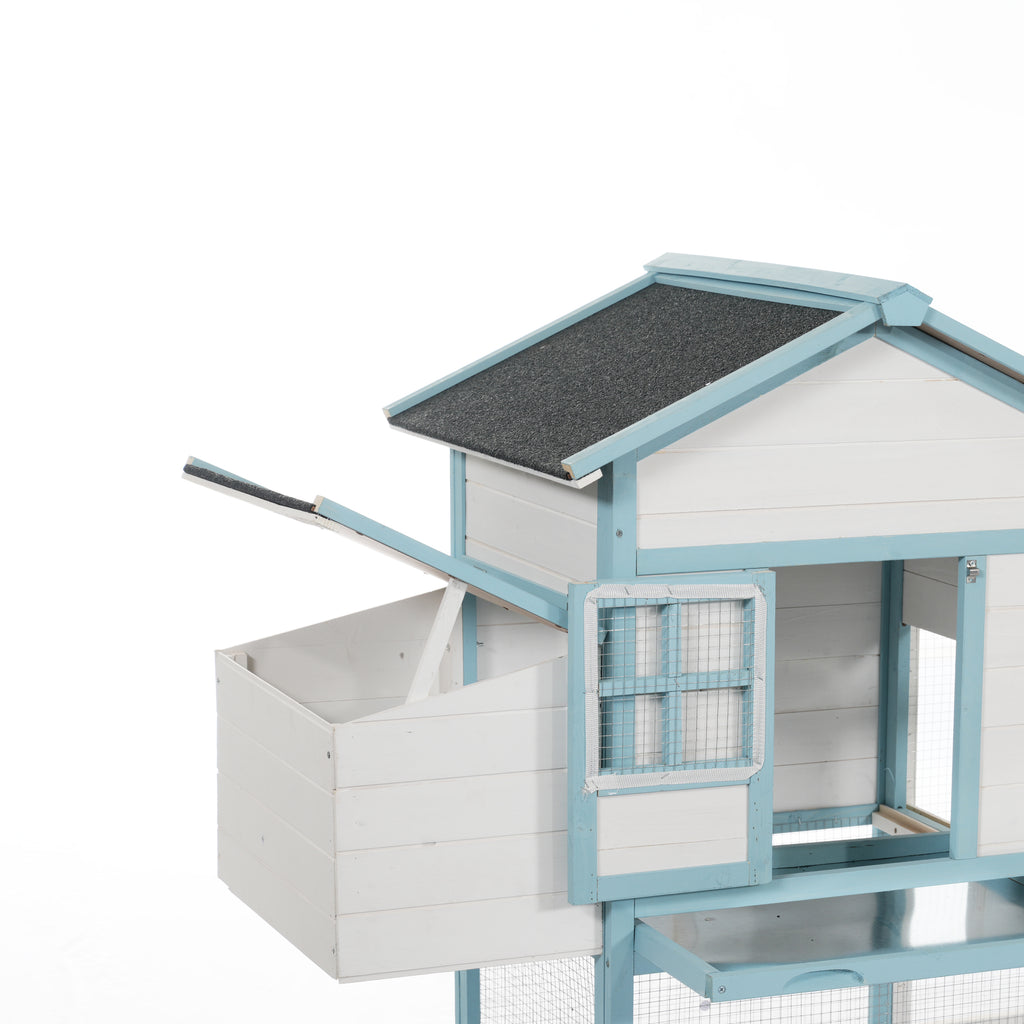 Coop grand poulet en bois avec double boîte de nidification