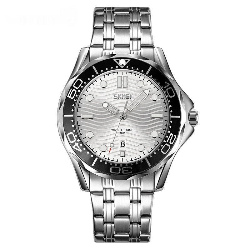 Montre à quartz pour hommes à ruban lumineux