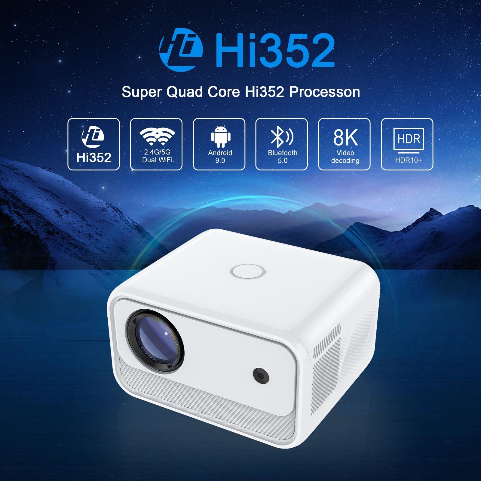 Accueil Bureau Projecteur HD 300 Lumen Electric Focus Projector