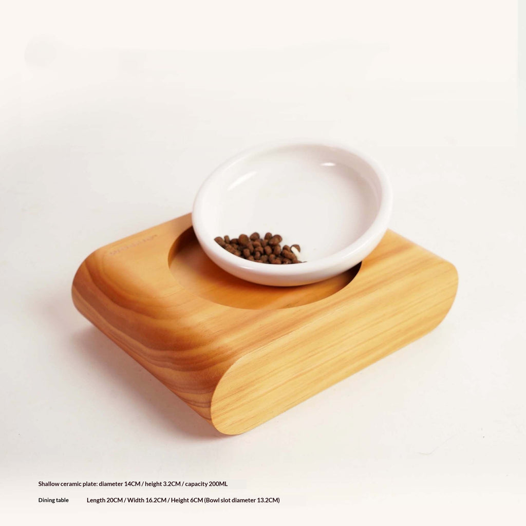 Raised Pet Bowl Spill-Proof with Stand for Neck Protection
