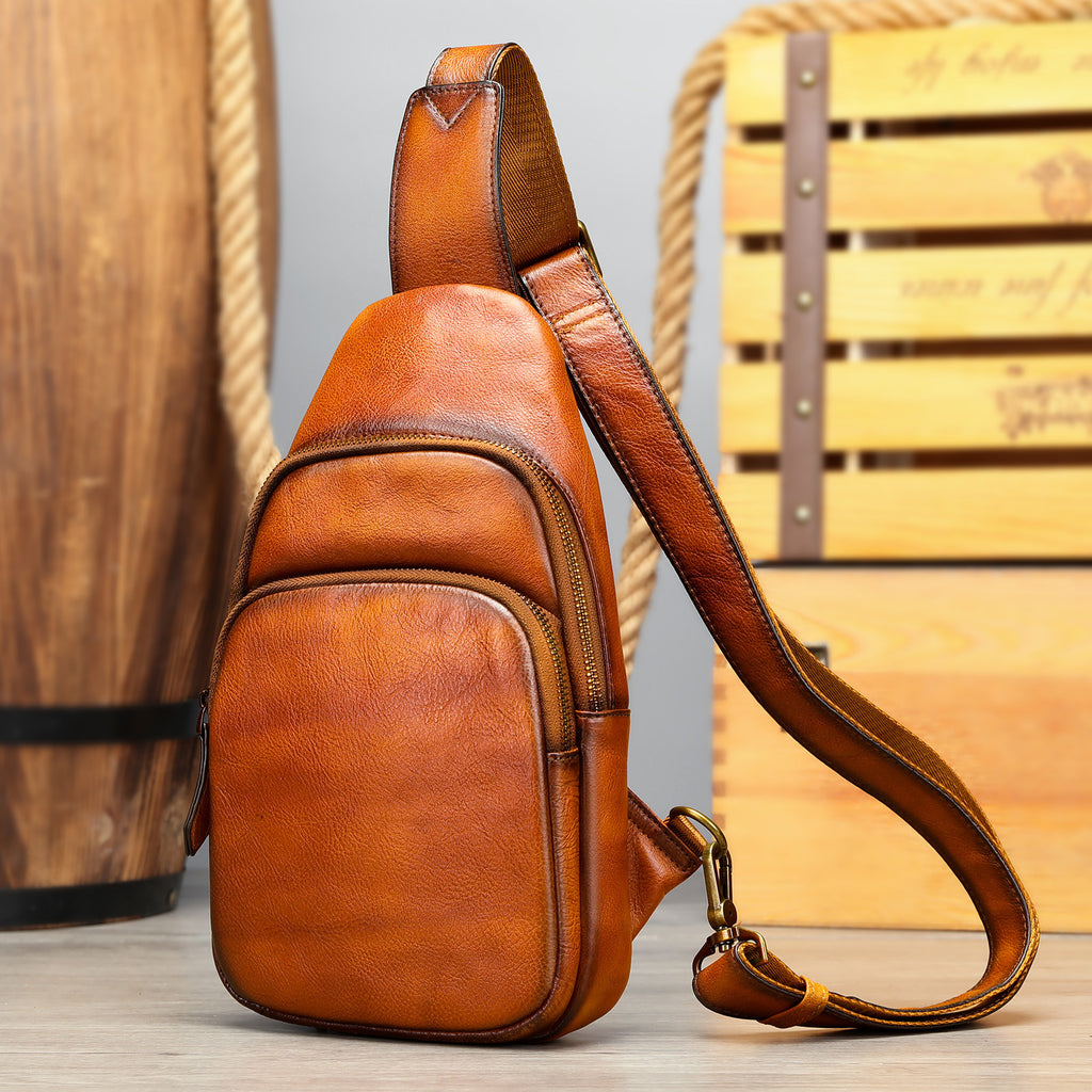 Sac d'épaule Cowhide pour hommes