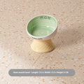 Céramique High Foot Cat Bowl Protection du cou pas facile à frapper sur Snack Dish Brinking Wate