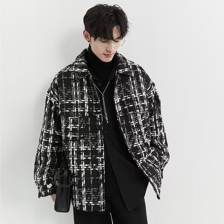 Beau Edgy Lapel Veste pour hommes qui allume la tête sur la rue