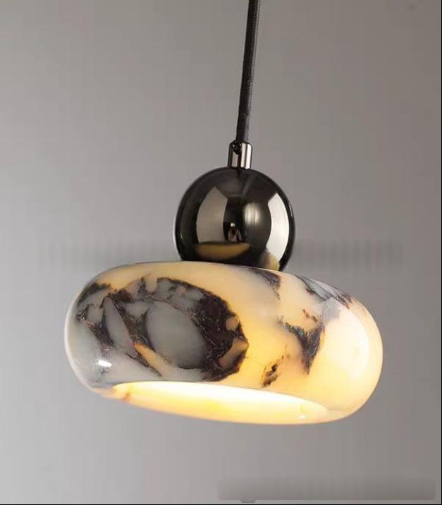 Lampe pendentif côté lit translucide Marbre fini avec un design minimaliste haut de gamme