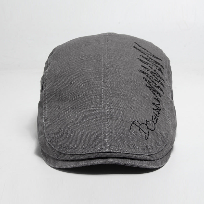 Casquette brodée en coton pur pour hommes
